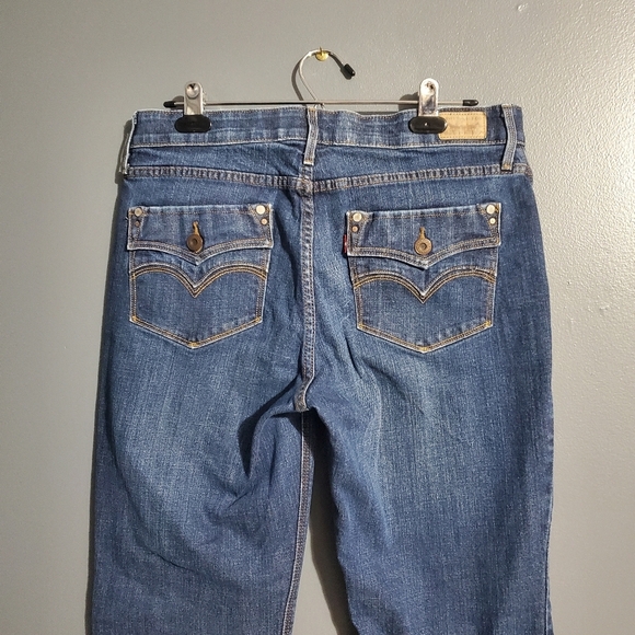 Levi's Perfect Waist 525 Bootcut Womens Jeans Dark Wash Size 14 - Picture 4 of 8